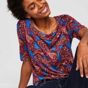 ANN TAYLOR LOFT paisley print top